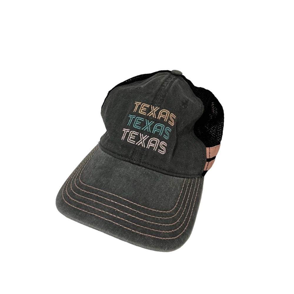 Home Free Texas Graphic Mesh Gray Adjustable Cap Hat Womens One Size